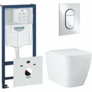 Комплект инсталляции GROHE Rapid SL 3 в 1 (NW0145/S) с унитазом GROHE Clova Ceramic Square и сиденьем с микролифтом (NW0662)