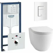 Комплект инсталляции GROHE Rapid SL 38772SH0 с унитазом GROHE Clova Ceramic Oval и сиденьем с микролифтом (NW0665)