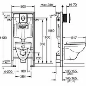 Комплект инсталляции GROHE Solido Perfect 4 в 1 с подвесным унитазом Lecico Perth и сиденьем (39192000) Комплект инсталляции GROHE Solido Perfect 4 в 1 с подвесным унитазом Lecico Perth и сиденьем (39192000)