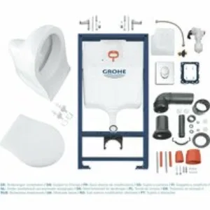 Комплект инсталляции GROHE Solido Perfect 4 в 1 с подвесным унитазом Lecico Perth и сиденьем (39192000) Комплект инсталляции GROHE Solido Perfect 4 в 1 с подвесным унитазом Lecico Perth и сиденьем (39192000)