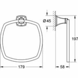 Кольцо для полотенца GROHE Grandera, теплый закат глянец (40630DA0) Кольцо для полотенца GROHE Grandera, теплый закат глянец (40630DA0)