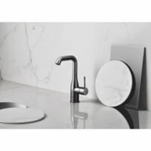 Смеситель для раковины GROHE Essence с донным клапаном, L-Size, темный графит глянец (32628A01) Смеситель для раковины GROHE Essence с донным клапаном, L-Size, темный графит глянец (32628A01)