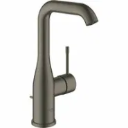 Смеситель для раковины GROHE Essence с донным клапаном, L-size, темный графит матовый (32628AL1)