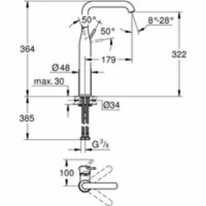 Смеситель для раковины GROHE Essence, XL-Size, холодный рассвет глянец, (32901GL1) Смеситель для раковины GROHE Essence, XL-Size, холодный рассвет глянец, (32901GL1)