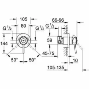 Набор для гигиенического душа GROHE BauClassic, хром (124434) Набор для гигиенического душа GROHE BauClassic, хром (124434)