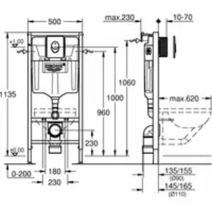 Инсталляция для подвесного унитаза GROHE Solido 3 в 1, с накладной панелью Skate Air (38956000) Инсталляция для подвесного унитаза GROHE Solido 3 в 1, с накладной панелью Skate Air (38956000)
