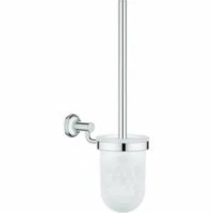 Туалетный ёршик GROHE Essentials Authentic с держателем, хром/белый (40658001) Туалетный ёршик GROHE Essentials Authentic с держателем, хром/белый (40658001)