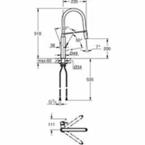 Смеситель для кухни GROHE Concetto профессиональный, суперсталь (31491DC0) Смеситель для кухни GROHE Concetto профессиональный, суперсталь (31491DC0)