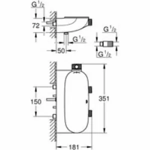 Внешняя часть термостата для душа GROHE Grohtherm SmartControl, хром (34714000) Внешняя часть термостата для душа GROHE Grohtherm SmartControl, хром (34714000)
