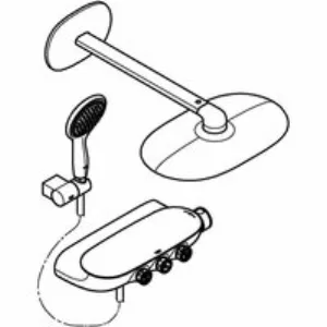 Душевая система GROHE Rainshower System SmartControl Duo 360 Combi с термостатом для душа, хром (26443000) Душевая система GROHE Rainshower System SmartControl Duo 360 Combi с термостатом для душа, хром (26443000)