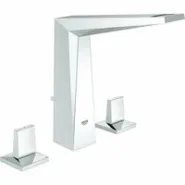 Смеситель для раковины GROHE Allure Brilliant на 3 отверстия, с донным клапаном и высоким изливом, хром (20344000)