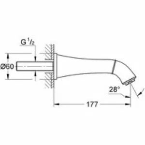 Излив для ванны GROHE Grandera, хром/золото (13341IG0) Излив для ванны GROHE Grandera, хром/золото (13341IG0)