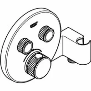 Внешняя часть термостата для душа GROHE Grohtherm SmartControl на 2 потребителя, хром (29120000) Внешняя часть термостата для душа GROHE Grohtherm SmartControl на 2 потребителя, хром (29120000)