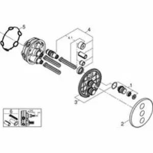 Внешняя часть переключателя потоков GROHE Grohtherm SmartControl на 3 положения, круглая, хром (29122000) Внешняя часть переключателя потоков GROHE Grohtherm SmartControl на 3 положения, круглая, хром (29122000)