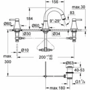 Смеситель для раковины GROHE Grandera на 3 отверстия, с донным клапаном и низким изливом, хром/золото (20417IG0) Смеситель для раковины GROHE Grandera на 3 отверстия, с донным клапаном и низким изливом, хром/золото (20417IG0)