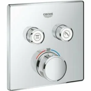 Внешняя часть термостата для душа GROHE Grohtherm SmartControl на 2 потребителя, хром (29124000) Внешняя часть термостата для душа GROHE Grohtherm SmartControl на 2 потребителя, хром (29124000)