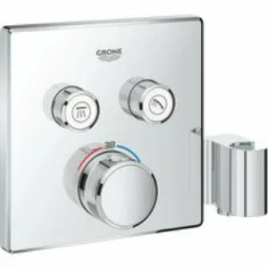 Внешняя часть термостата для душа GROHE Grohtherm SmartControl на 2 потребителя, хром (29125000) Внешняя часть термостата для душа GROHE Grohtherm SmartControl на 2 потребителя, хром (29125000)