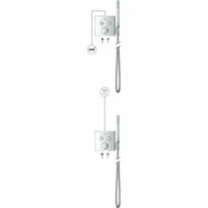 Внешняя часть термостата для душа GROHE Grohtherm SmartControl на 2 потребителя, хром (29125000) Внешняя часть термостата для душа GROHE Grohtherm SmartControl на 2 потребителя, хром (29125000)