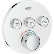 Внешняя часть термостата для душа GROHE Grohtherm SmartControl на 3 потребителя, белая луна (29904LS0)