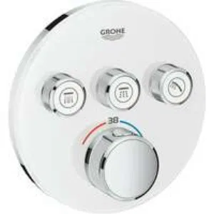 Внешняя часть термостата для душа GROHE Grohtherm SmartControl на 3 потребителя, белая луна (29904LS0) Внешняя часть термостата для душа GROHE Grohtherm SmartControl на 3 потребителя, белая луна (29904LS0)