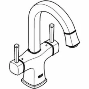 Смеситель для раковины GROHE Grandera с донным клапаном и поворотным изливом, хром (21107000) Смеситель для раковины GROHE Grandera с донным клапаном и поворотным изливом, хром (21107000)