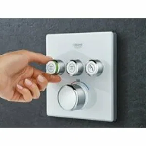 Внешняя часть термостата для душа GROHE Grohtherm SmartControl на 3 потребителя, белая луна (29157LS0) Внешняя часть термостата для душа GROHE Grohtherm SmartControl на 3 потребителя, белая луна (29157LS0)