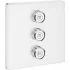Внешняя часть переключателя потоков GROHE Grohtherm SmartControl на 3 положения, квадратная, белая луна (29158LS0) Внешняя часть переключателя потоков GROHE Grohtherm SmartControl на 3 положения, квадратная, белая луна (29158LS0)