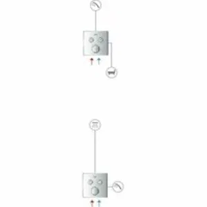 Внешняя часть смесителя для душа GROHE SmartControl круглая, на 2 потребителя, хром (29145000) Внешняя часть смесителя для душа GROHE SmartControl круглая, на 2 потребителя, хром (29145000)