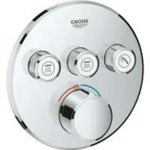 Внешняя часть смесителя для душа GROHE SmartControl круглая, на 3 потребителя, хром (29146000) Внешняя часть смесителя для душа GROHE SmartControl круглая, на 3 потребителя, хром (29146000)