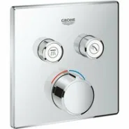 Внешняя часть смесителя для душа GROHE SmartControl квадратная, на 2 потребителя, хром (29148000)