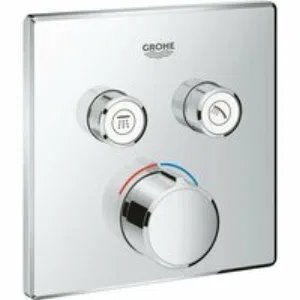 Внешняя часть смесителя для душа GROHE SmartControl квадратная, на 2 потребителя, хром (29148000) Внешняя часть смесителя для душа GROHE SmartControl квадратная, на 2 потребителя, хром (29148000)