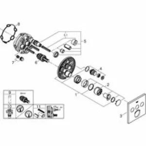 Внешняя часть смесителя для душа GROHE SmartControl квадратная, на 3 потребителя, хром (29149000) Внешняя часть смесителя для душа GROHE SmartControl квадратная, на 3 потребителя, хром (29149000)