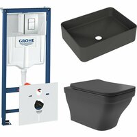 Комплект инсталляции GROHE Rapid SL 38775001 с унитазом Aqueduto ESTETA EST0140 и раковиной Aqueduto ESPIRAL ESP0440 (NW0490)